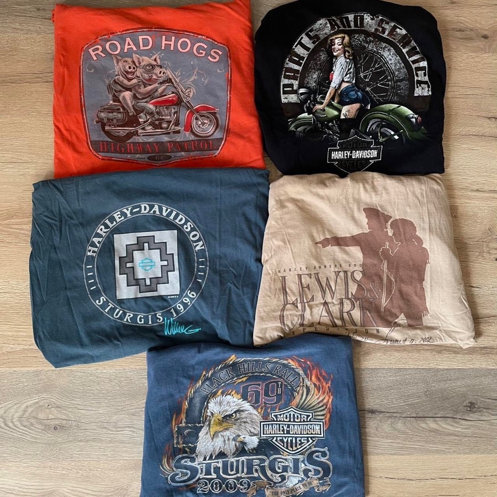 Bundle of Vintage Harley and Biker t shirts